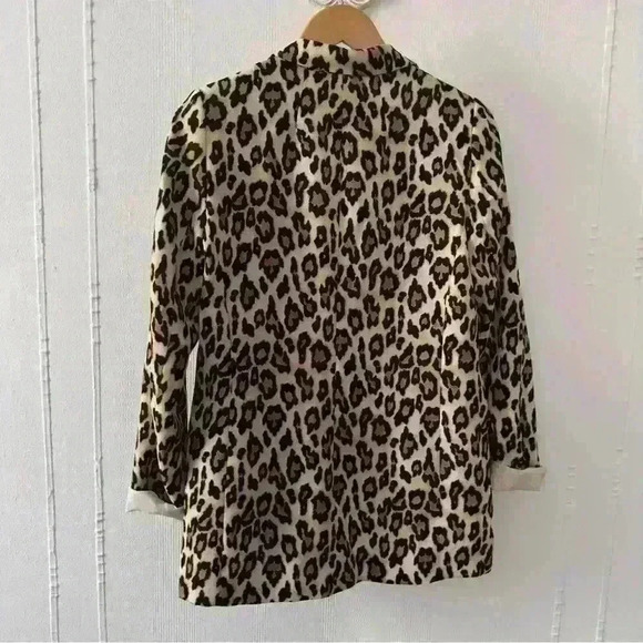 BANANA REPUBLIC Leopard Soft Blazer size 2 Tall - Picture 5 of 6